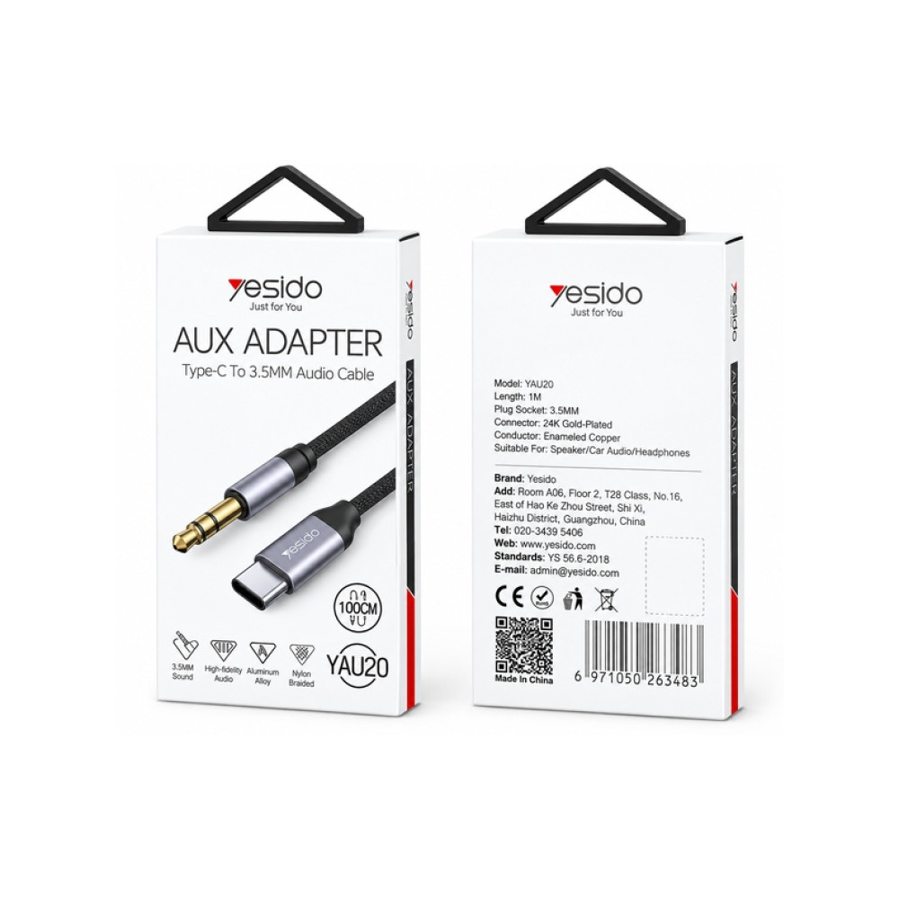 Yesido YAU20 Type-C to 3.5mm Audio Cable